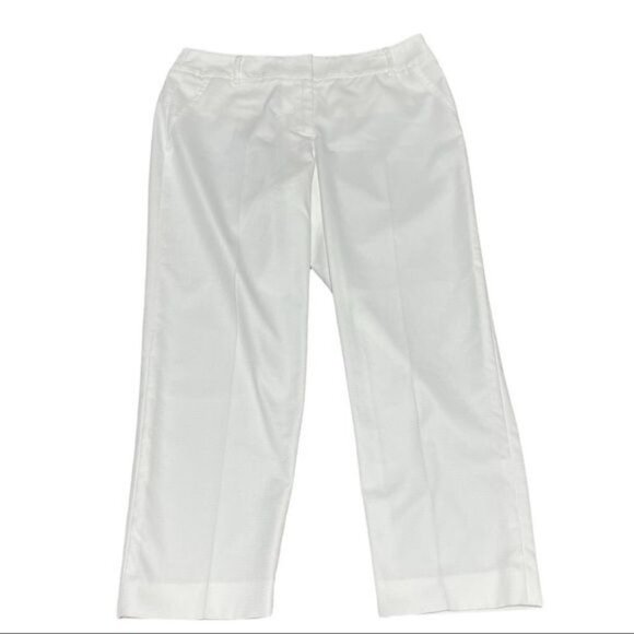 Peace of Cloth Cropped White Textured Sophie Trousers Size 6